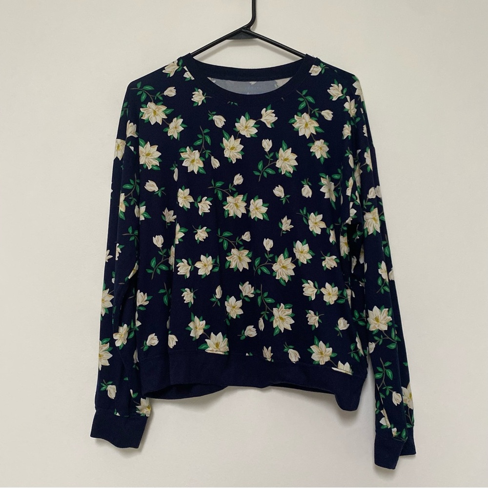 Draper James Loungewear Top Floral L Navy